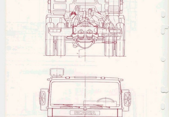 Scania R142M truck drawings (figures)
